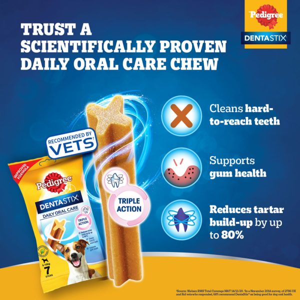 Pedigree Dentastix Oral Care Adult Small Breed (5-10 kg) Dog Treat (110gx16) - Image 3