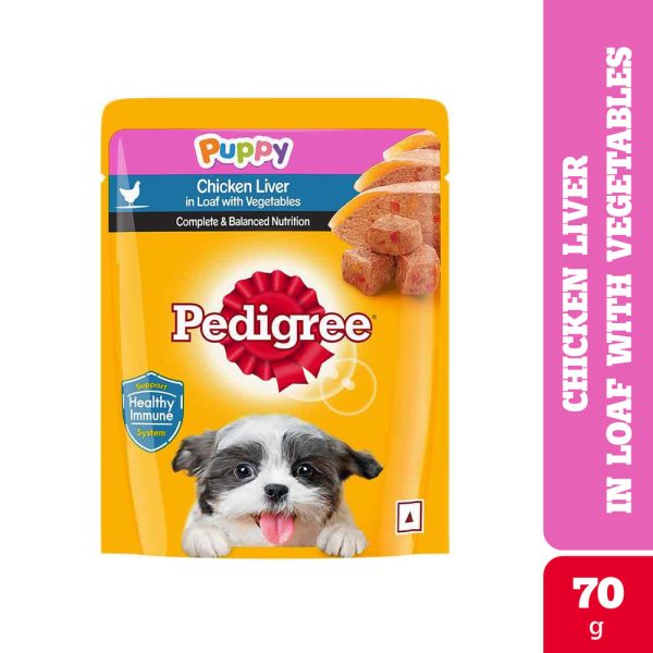 Pedigree Chicken Liver in Loaf with Vegetables Puppy Wet Dog Food 70g