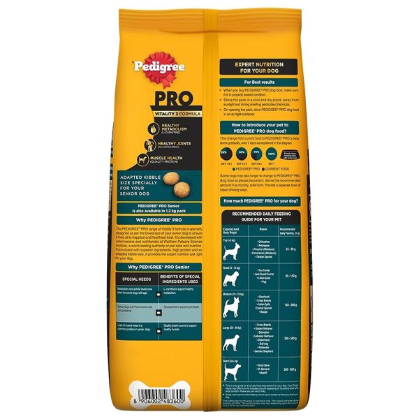 Pedigree PRO Senior (7+ Years) Dry Dog Food 3kg - Image 2