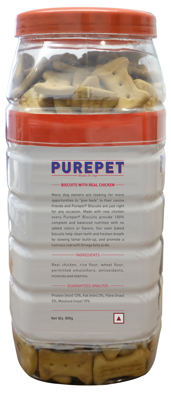 Purepet Biscuit , Chicken flavour , Dog Treats 800gm - Image 2