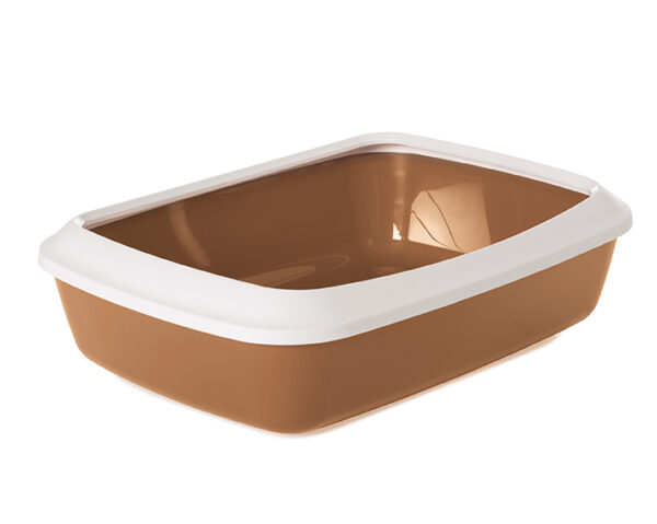 Iriz Cat Litter Tray+Rim Nordic Brown 17inch