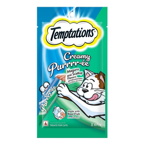 Temptations Cat Creamy Treat Maguro and Scallop 48g