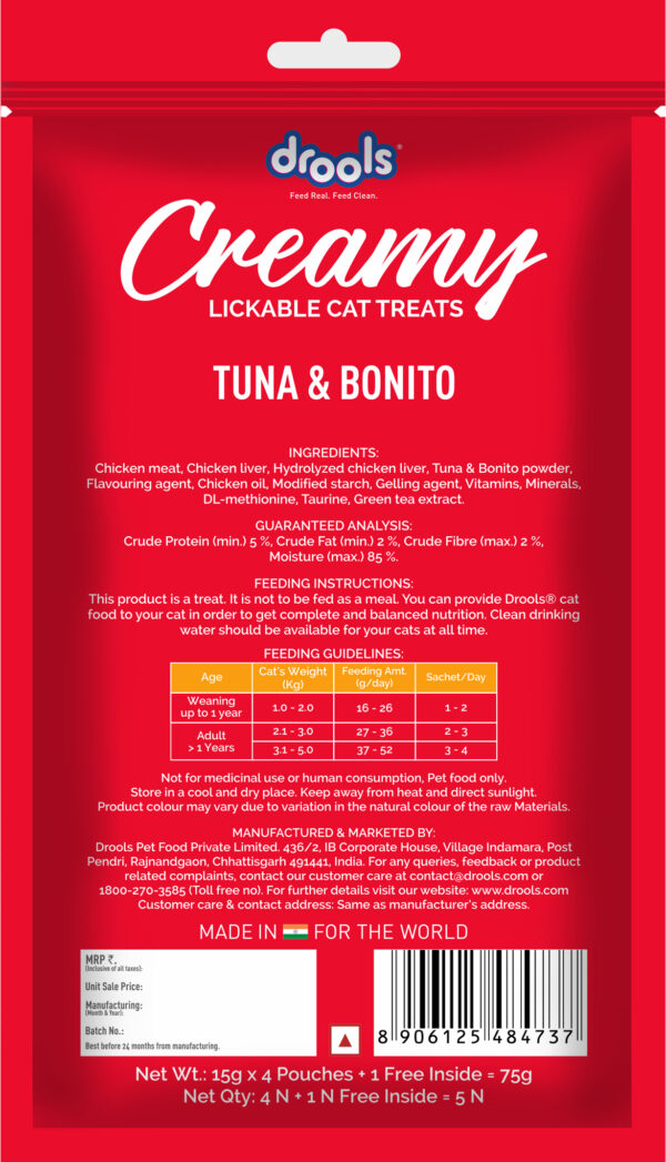 Drools Creamy Tuna & Bonito 5 Sticks - Image 2