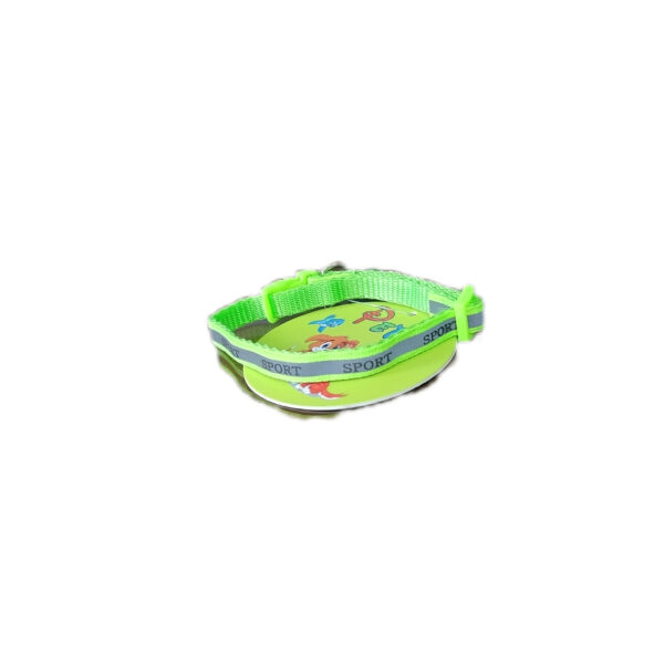 Fancy Cat Collar with Bell - Reflective SPORTS Pattern Radium Green