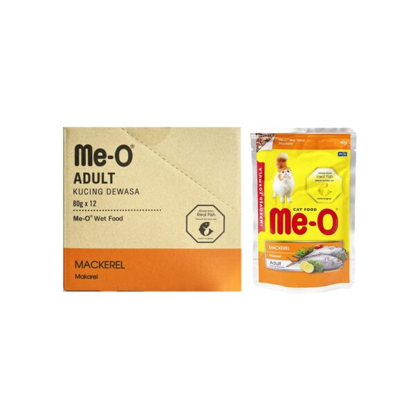 Me-O Pouch Adult Mackerel In Jelly 80g X 12