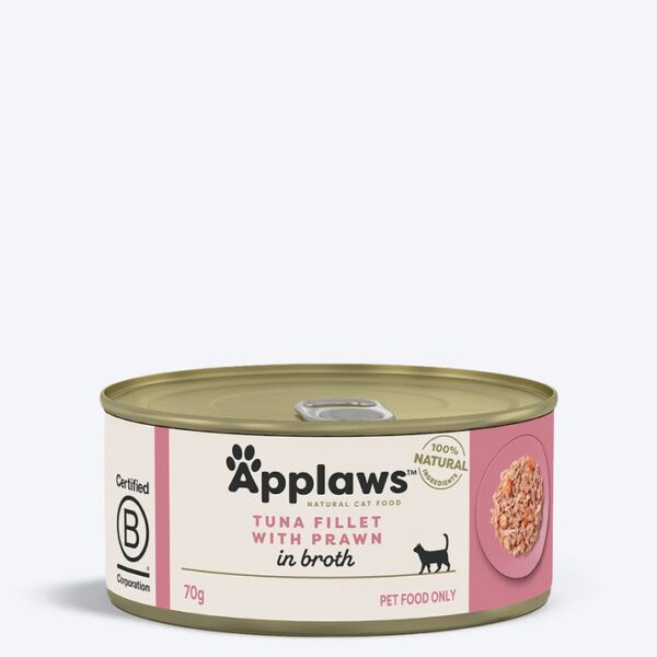 Applaws Tin Tuna Fillet and Prawn Wet Cat Food - 70 g