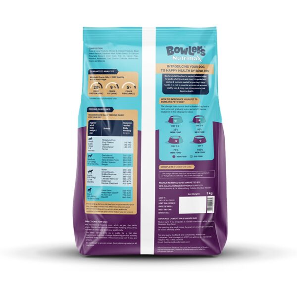 Bowlers Nutrimax Chicken and Vegetables Adult Dog Dry Food - 3kg - Image 2