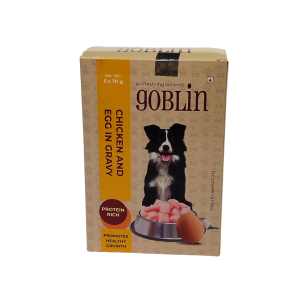 GOBLIN Chicken and Egg in Gravy Wet Dog Food (70g x 5)